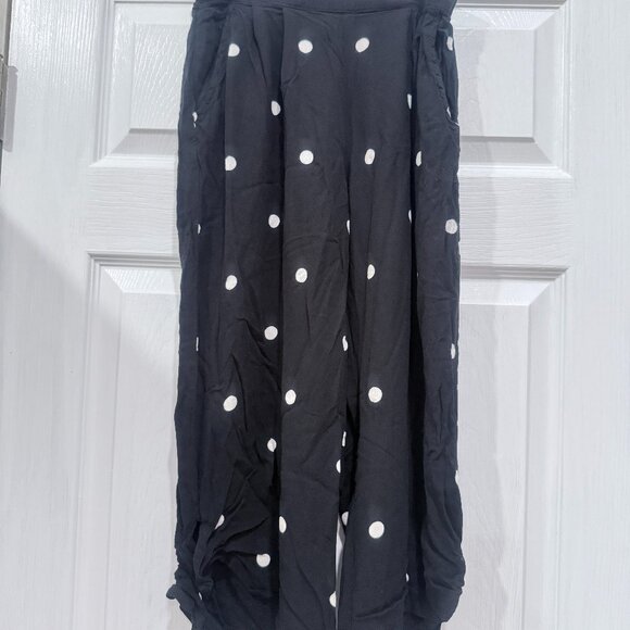 Fighting Eel Ava Sky black dot pants / capri sz XS - Picture 1 of 3